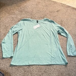 Elegant Seafoam Long Sleeve Top